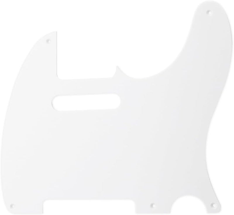 ROZILO White 1 Ply 5 Hole Vintage Guitar Tele Pickguard for USA/Mexican Made Fender Standard Telecaster Style - Image 1